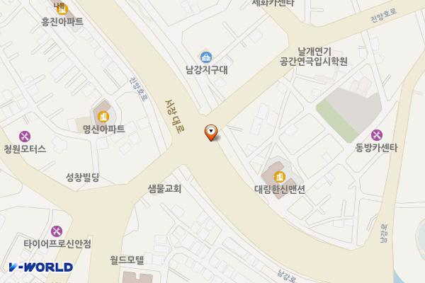 나불천복개도로 공영주차장 위치 지도 — 경상남도 진주시 신안동 9-3
