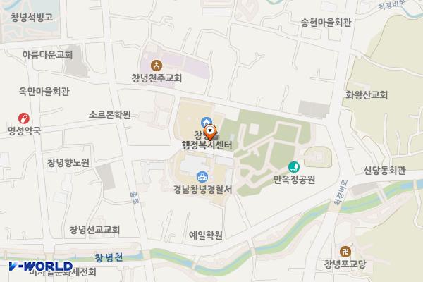 창녕읍사무소 위치 지도 — 경상남도 창녕군 창녕읍 종로 38-9