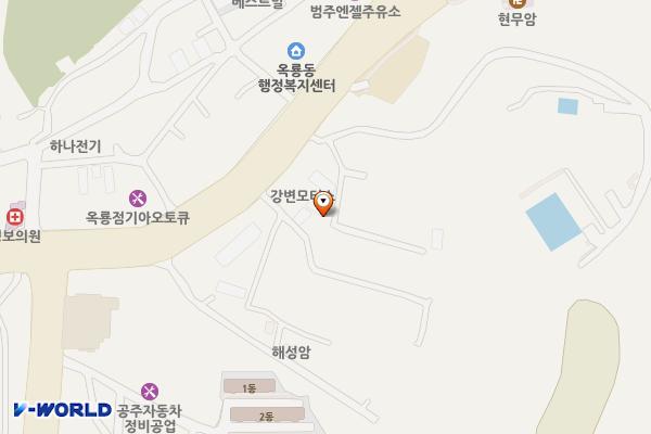 옥룡동 공영주차장 위치 지도 — 충청남도 공주시 옥룡동 42-10