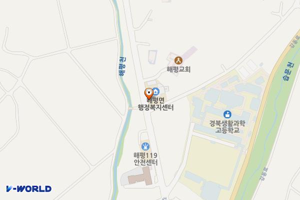 해평면행정복지센터 위치 지도 — 경상북도 구미시 해평면 강동로 1672