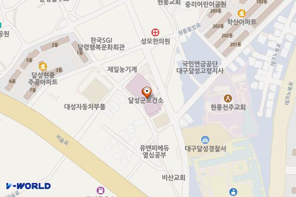 달성군보건소 위치 지도 — 대구광역시 달성군 현풍읍 현풍중앙로 27