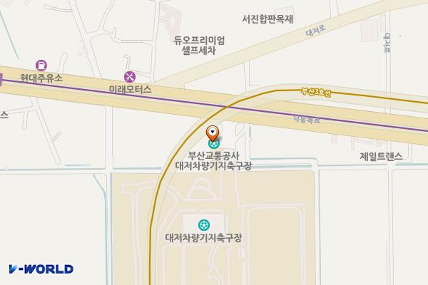 대저역 (대저차량기지) 위치 지도 — 부산광역시 강서구 대저1동 1619
