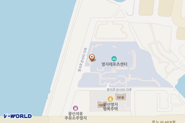 부산환경공단 명지사업소 위치 지도 — 부산광역시 강서구 명지오션시티 13로 12-11