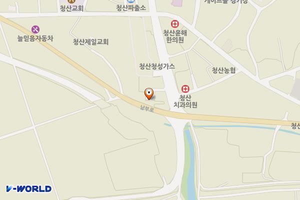 청산다목적회관 위치 지도 — 충청북도 옥천군 청산면 지전리 81-13