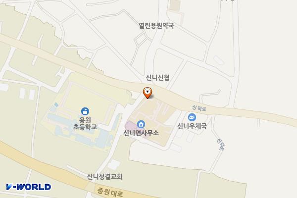 신니면사무소 위치 지도 — 충청북도 충주시 신니면 신덕로 780