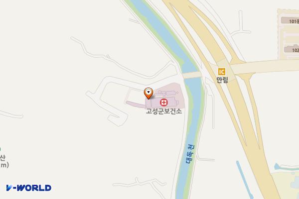 고성군보건소 주차장 위치 지도 — 경상남도 고성군 고성읍 남포로79번길 103-3