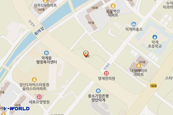 덕계동 제1공영주차장 위치 지도 — 경상남도 양산시 덕계동 989