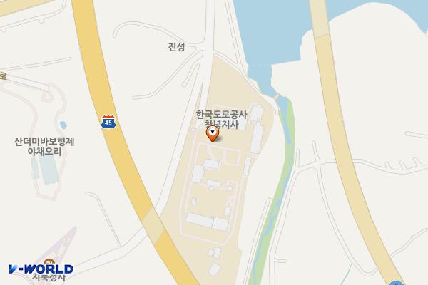 한국도로공사 창녕지사 위치 지도 — 경상남도 창녕군 창녕읍 우포유어농로 684