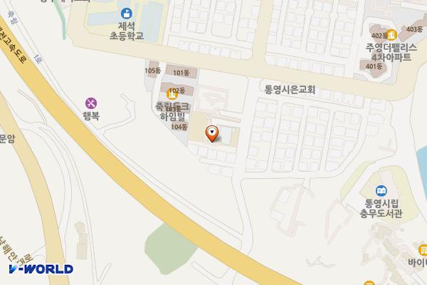 국민연금공단 통영지사 위치 지도 — 경상남도 통영시 광도면 신죽3길 16