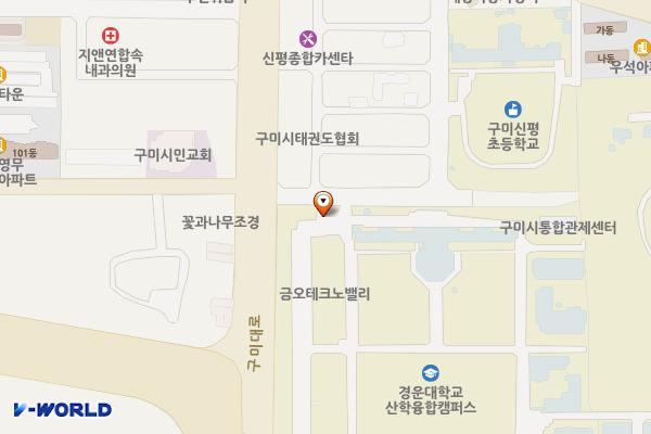금오테크노밸리 위치 지도 — 경상북도 구미시 구미대로 350-27