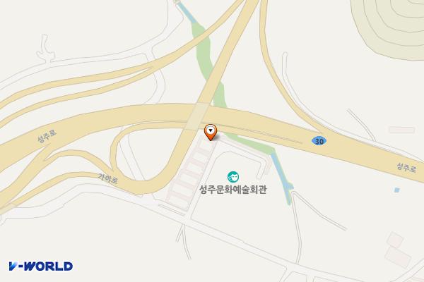 성주문화예술회관 위치 지도 — 경상북도 성주군 성주읍 성산9길 45