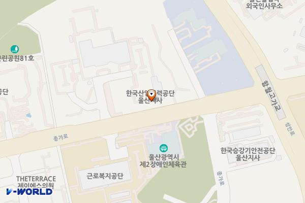 한국산업인력공단본부 위치 지도 — 울산광역시 중구 종가로 345