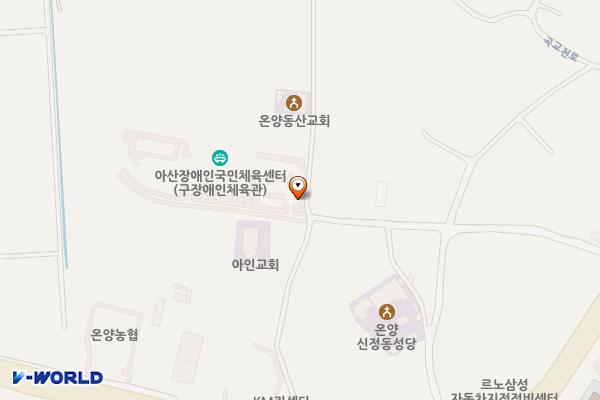 아산 장애인 국민체육센터 위치 지도 — 충청남도 아산시 곡교천로 27번길 33