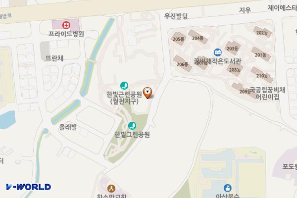 아산시 배방스포츠센터 위치 지도 — 충청남도 아산시 배방읍 북수리 1783