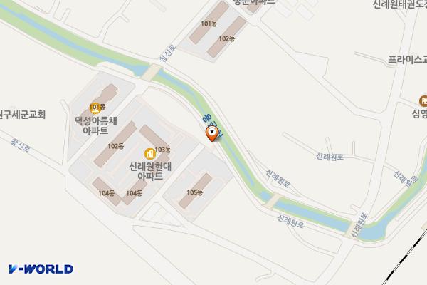 신례원 현대아파트 뒤 공영주차장 위치 지도 — 충청남도 예산군 예산읍 신례원리 611-151