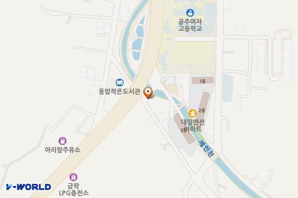 금학동 쌈지주차장(7) 위치 지도 — 충청남도 공주시 금학동 186-1
