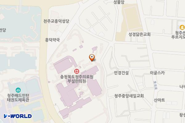 충청북도 청주의료원 위치 지도 — 충청북도 청주시 서원구 흥덕로48