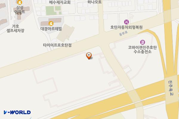 진주 화물자동차 공영차고지 위치 지도 — 경상남도 진주시 호탄동 769