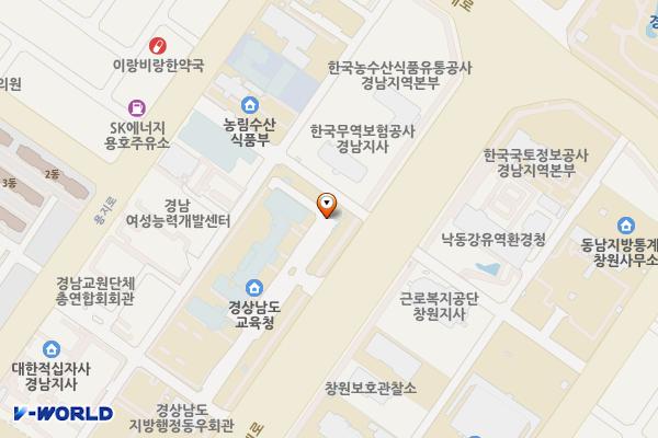 경상남도교육청 위치 지도 — 경상남도 창원시 의창구 중앙대로 241