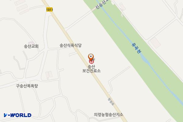 유곡송산진료소 위치 지도 — 경상남도 의령군 유곡면 청정로1679 