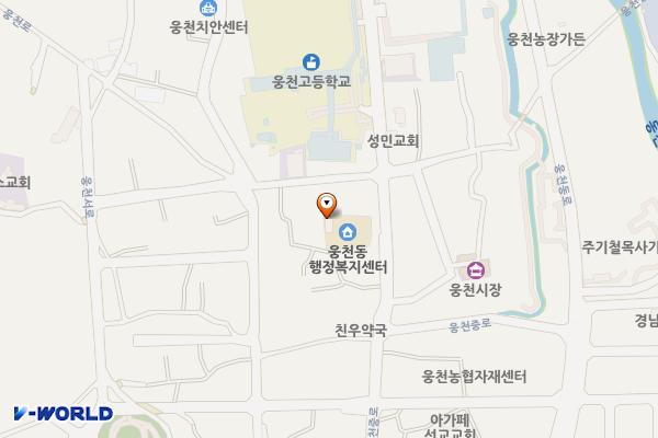 웅천동행정복지센터 위치 지도 — 경상남도 창원시 진해구 웅천중로59