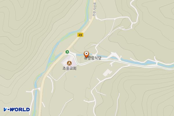 산림과(민주지산휴양림) 위치 지도 — 충청북도 영동군 용화면 휴양림길60