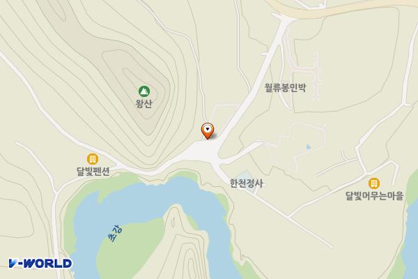 월류봉주차장 위치 지도 — 충청북도 영동군 황간면 원촌리 259-2