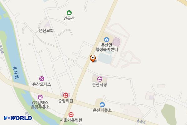 은산면 체육회관 주차장 위치 지도 — 충청남도 부여군 은산면 충의로694 