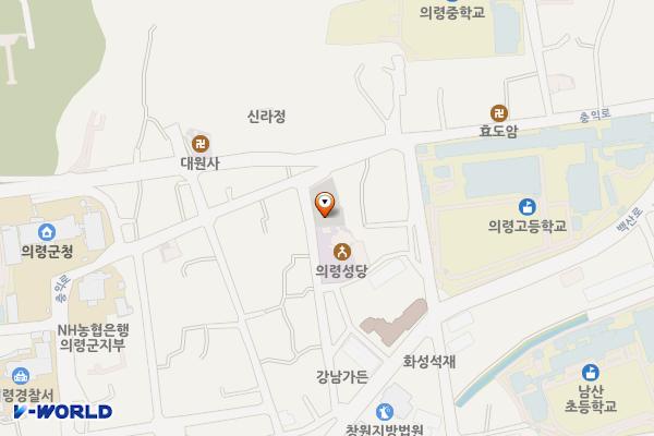 동동소입주차장 위치 지도 — 경상남도 의령군 의령읍 충익로86-2