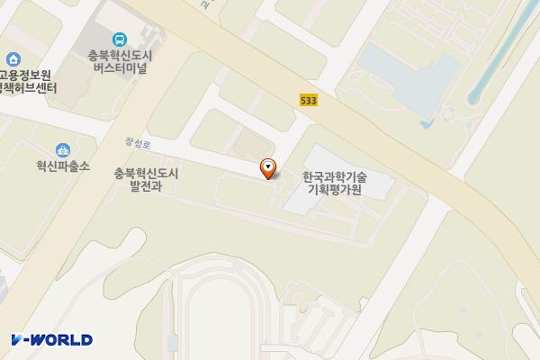 한국과학기술기획평가원 위치 지도 — 충청북도 음성군 맹동면 원중로1339