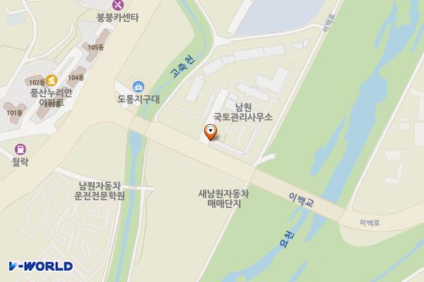 남원국토관리사무소 본소 위치 지도 — 전북특별자치도 남원시 이백로13