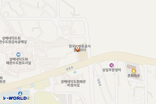 한국농어촌공사 칠곡지사 위치 지도 — 경상북도 칠곡군 왜관읍 관문로 99