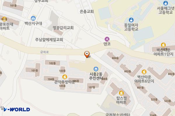 금천종합복지타운 위치 지도 — 서울특별시 금천구 금하로 764