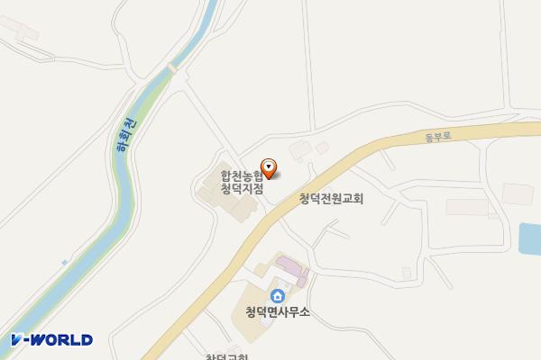 청덕면다목적복지회관 위치 지도 — 경상남도 합천군 청덕면 중회1길 4