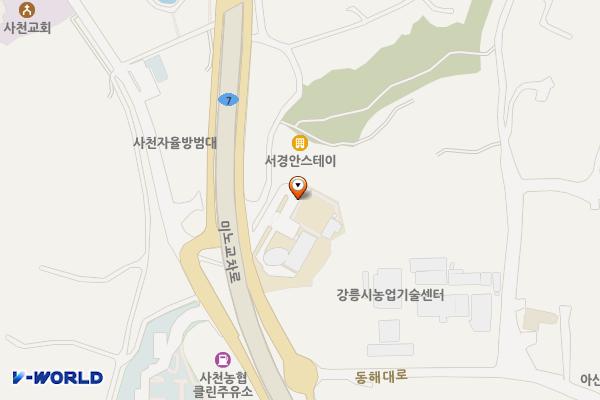 한국농어촌공사 강릉지사 주차장 위치 지도 — 강원특별자치도 강릉시 사천면 봉화길 63