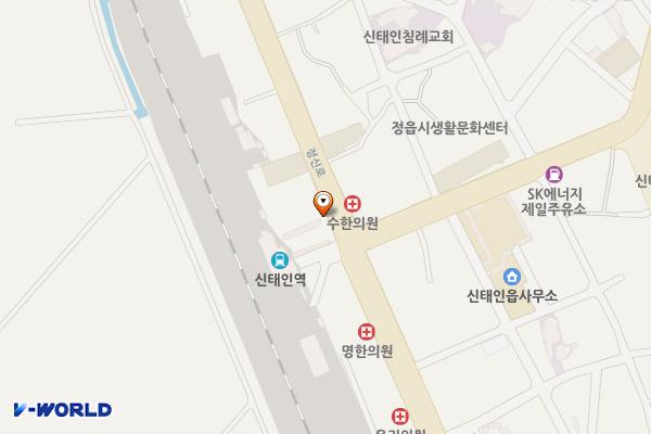 신태인역 주차장 위치 지도 — 전북특별자치도 정읍시 신태인읍 정신로 1163