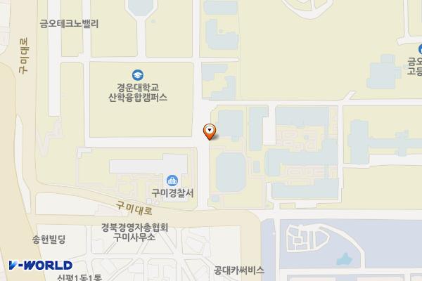 금오공과대학교 신평동캠퍼스 위치 지도 — 경상북도 구미시 구미대로 350-27