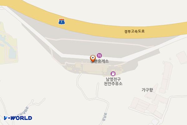 천안호두(부산) 휴게소 위치 지도 — 충청남도 천안시 동남구 성남면 대화리 산8-12