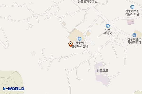 신풍면사무소 쌈지주차장 위치 지도 — 충청남도 공주시 신풍면 산정리 144-1