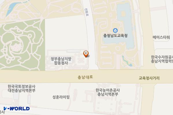 정부충남지방합동청사 위치 지도 — 충청남도 홍성군 홍북읍 충남대로 45