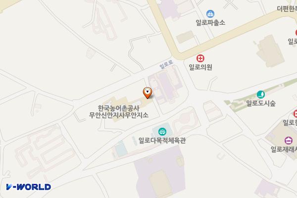 한국농어촌공사 목포무안신안지사(무안지소) 위치 지도 — 전남광주통합특별시 무안군 일로읍 일로로 38-10