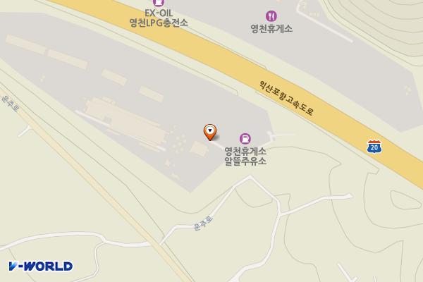 영천(포항) 휴게소 위치 지도 — 경상북도 영천시 임고면 금대리 140-1