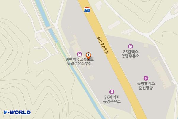 동명(부산) 휴게소 위치 지도 — 경상북도 칠곡군 동명면 중앙고속도로 123
