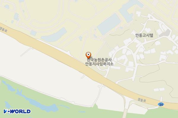 안동대학교 위치 지도 — 경상북도 안동시 경동로 1375