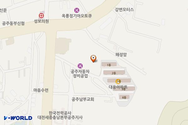 옥룡 월성산 공영주차장 위치 지도 — 충청남도 공주시 옥룡동 47-13