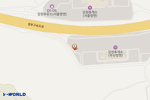 김천(부산) 휴게소 위치 지도 — 경상북도 김천시 농소면 경부고속도로 193