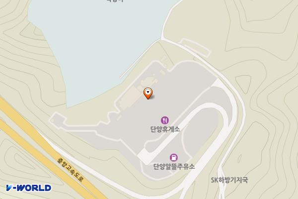 단양팔경(춘천) 휴게소 위치 지도 — 충청북도 단양군 단성면 하방3길 100