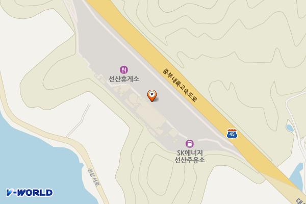 선산(창원) 휴게소 위치 지도 — 경상북도 구미시 옥성면 중부내륙고속도로 129-1