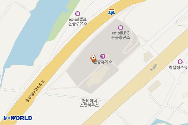 논공(대구) 휴게소 위치 지도 — 대구광역시 달성군 논공읍 삼리리 538-2