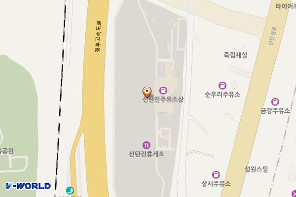 신탄진(서울) 휴게소 위치 지도 — 대전광역시 대덕구 상서동 373-21